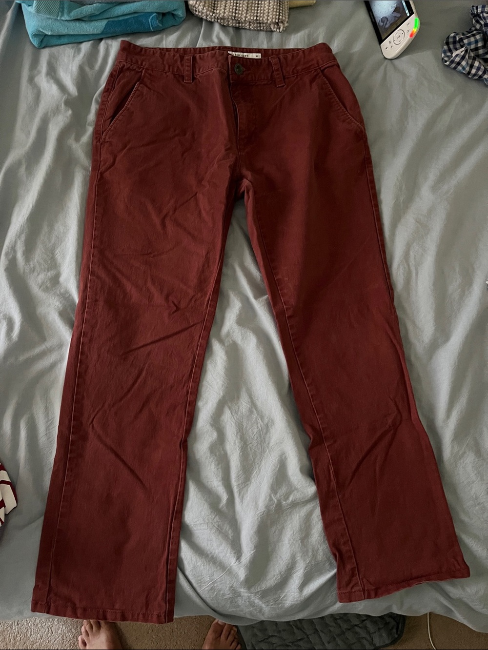 RVCA Men's All Time Chino in Deep Burgundy